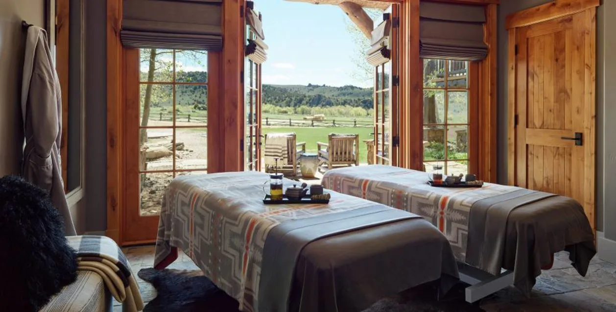Spa treatment room at Farm at Brush Creek